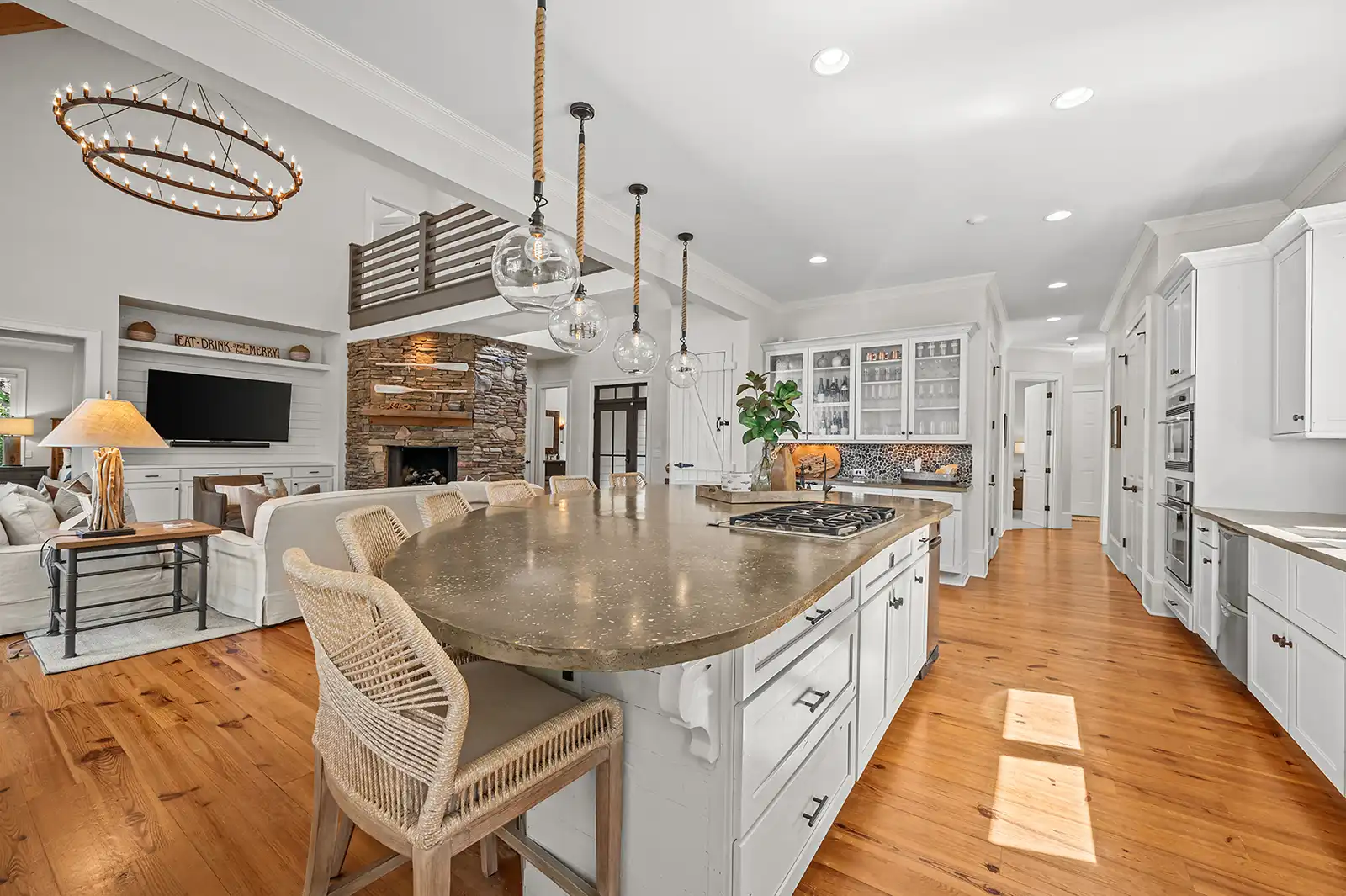 photo of luxury lake home with open concept at Lake Oconee, GA